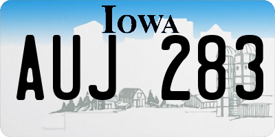 IA license plate AUJ283