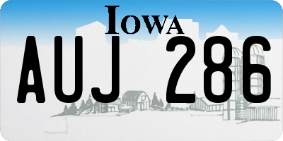 IA license plate AUJ286