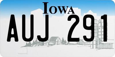 IA license plate AUJ291