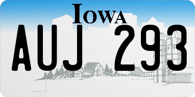 IA license plate AUJ293