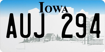 IA license plate AUJ294