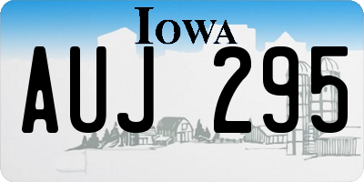 IA license plate AUJ295