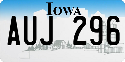 IA license plate AUJ296