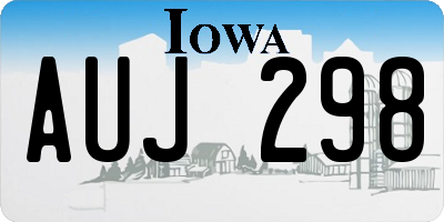 IA license plate AUJ298