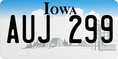 IA license plate AUJ299