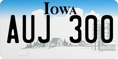IA license plate AUJ300