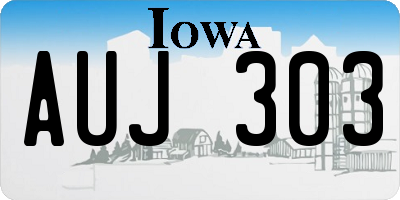 IA license plate AUJ303