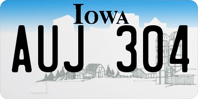IA license plate AUJ304