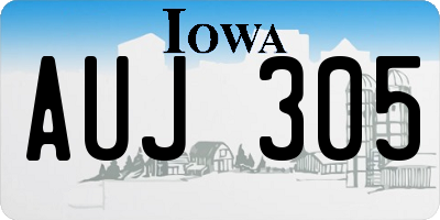 IA license plate AUJ305