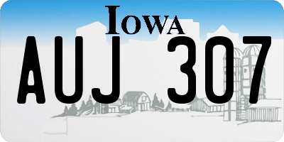 IA license plate AUJ307