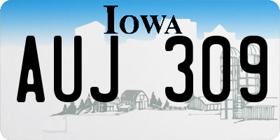 IA license plate AUJ309