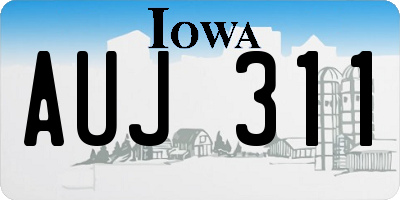 IA license plate AUJ311