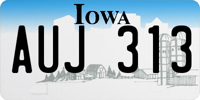 IA license plate AUJ313