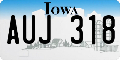 IA license plate AUJ318