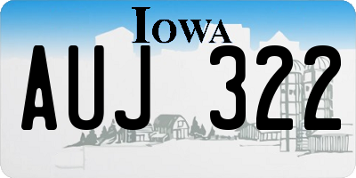 IA license plate AUJ322