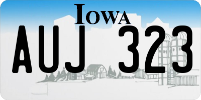 IA license plate AUJ323