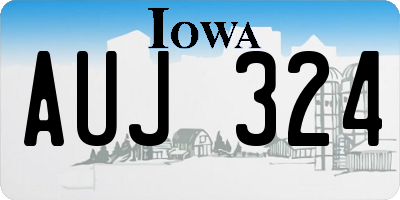 IA license plate AUJ324