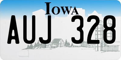 IA license plate AUJ328