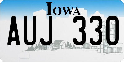 IA license plate AUJ330