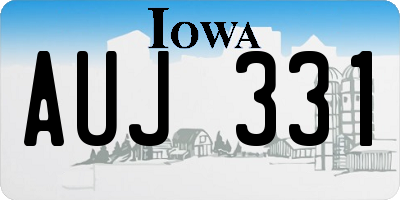 IA license plate AUJ331