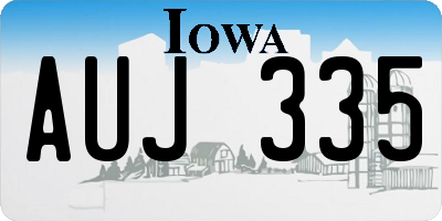 IA license plate AUJ335