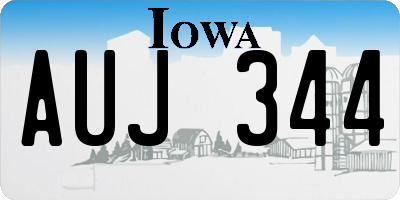IA license plate AUJ344