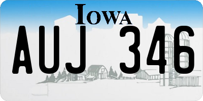 IA license plate AUJ346