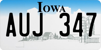 IA license plate AUJ347