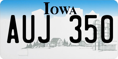 IA license plate AUJ350