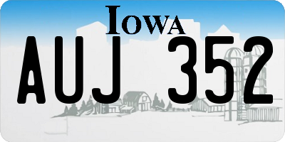 IA license plate AUJ352