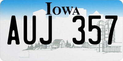 IA license plate AUJ357