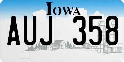 IA license plate AUJ358