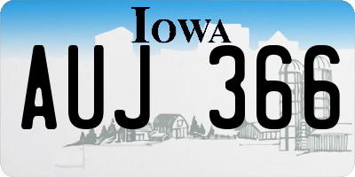 IA license plate AUJ366