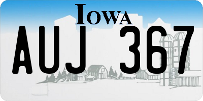 IA license plate AUJ367
