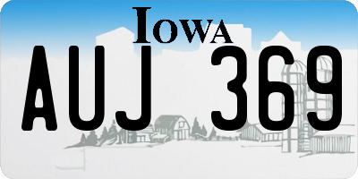 IA license plate AUJ369