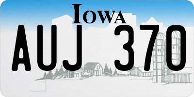 IA license plate AUJ370