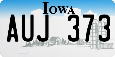 IA license plate AUJ373