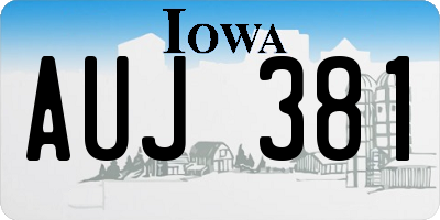 IA license plate AUJ381