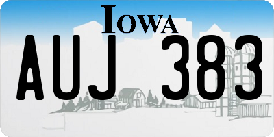 IA license plate AUJ383