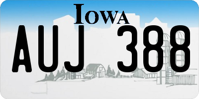 IA license plate AUJ388