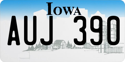 IA license plate AUJ390