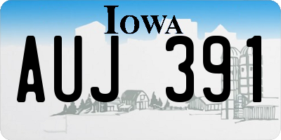 IA license plate AUJ391