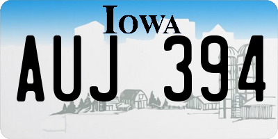 IA license plate AUJ394