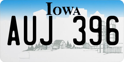 IA license plate AUJ396