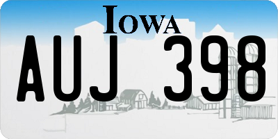IA license plate AUJ398