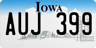 IA license plate AUJ399