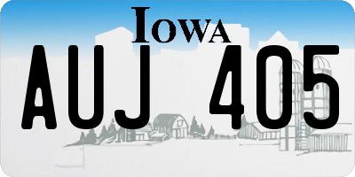IA license plate AUJ405
