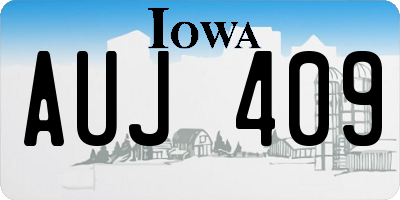 IA license plate AUJ409