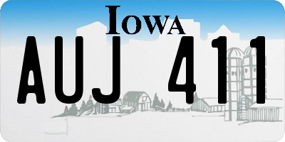 IA license plate AUJ411