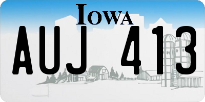 IA license plate AUJ413